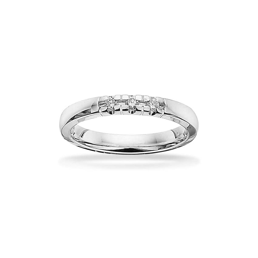 Grace alliancering i 14 karat hvidguld fra Scrouples med 0,09 ct diamanter